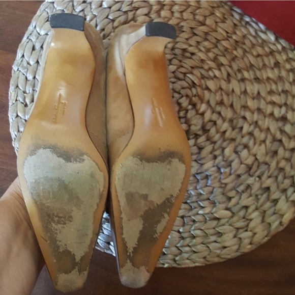 Salvatore Ferragamo square toe suede heels - Picture 7 of 7